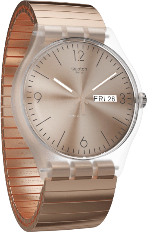 Swatch,Originals 41mm,41mm,Plastic,Gold,SUOK707