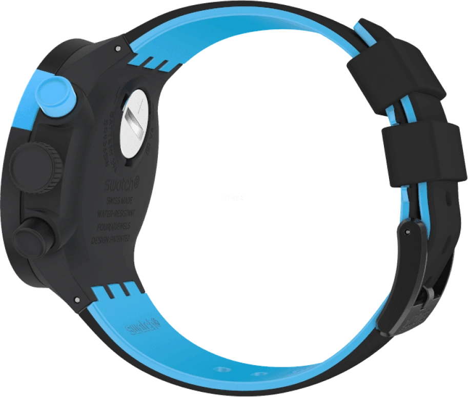 Swatch,THE BOLD 47mm,47mm,Plastic,Black,Sapphire,Crystal Glass,Closed,SB02B401