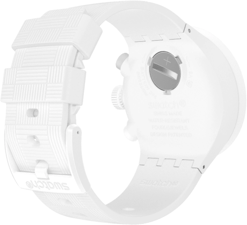 Swatch,THE BOLD 47mm,47mm,Plastic,White,Sapphire,Crystal Glass,SB02W400