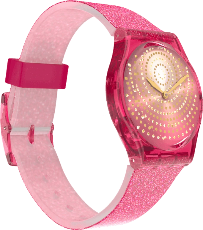 Swatch,Originals 34mm,34mm,Plastic,Pink,Sapphire,Crystal Glass,GP169