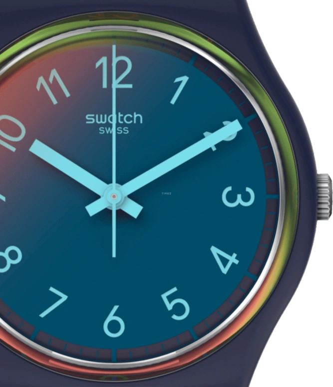 Swatch,Originals 34mm,34mm,Plastic,Blue,Closed,GN274