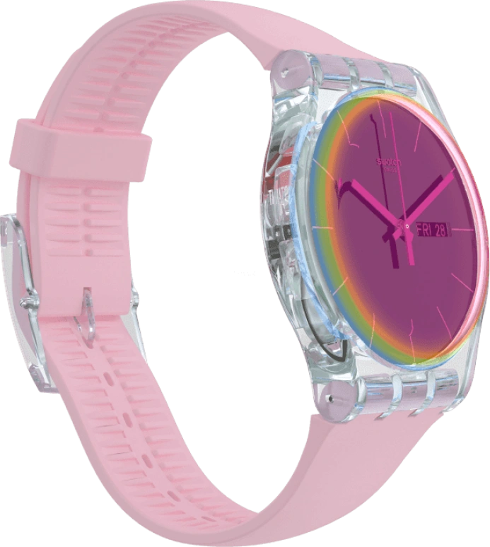 Swatch,Originals 41mm,41mm,Plastic,Pink Red,Red,SUOK710
