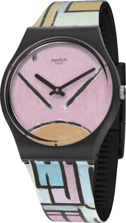 Swatch,Originals 34mm,34mm,Plastic,Pink,Closed,GZ350