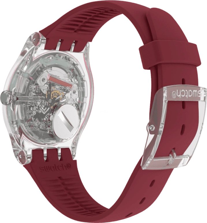 Swatch,Originals 41mm,41mm,Plastic,Pink,Sapphire,Crystal Glass,SUOK717