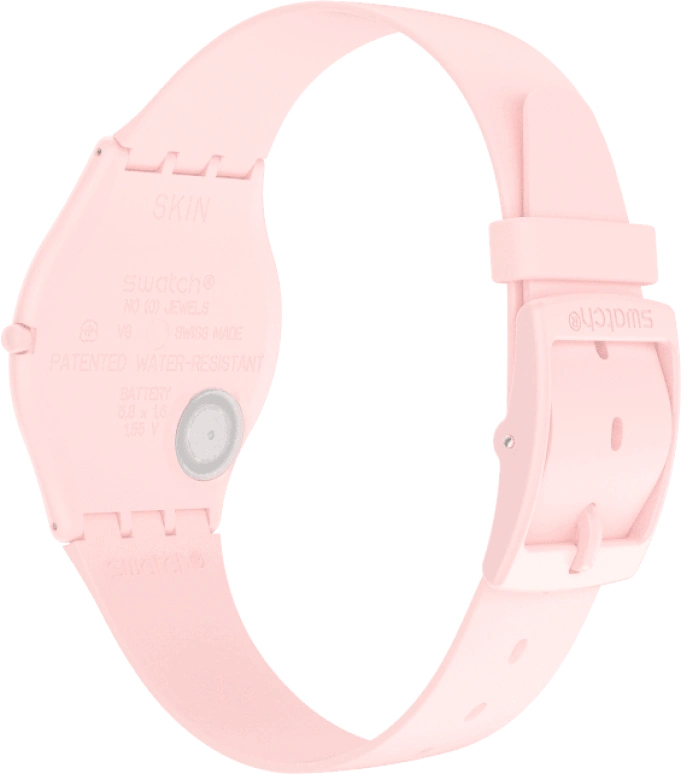 Swatch,SKIN 34mm,34mm,Ceramic,Pink,Closed,SS09P100