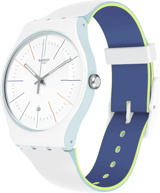 Swatch,Originals 41mm,41mm,Plastic,White,SUOS404
