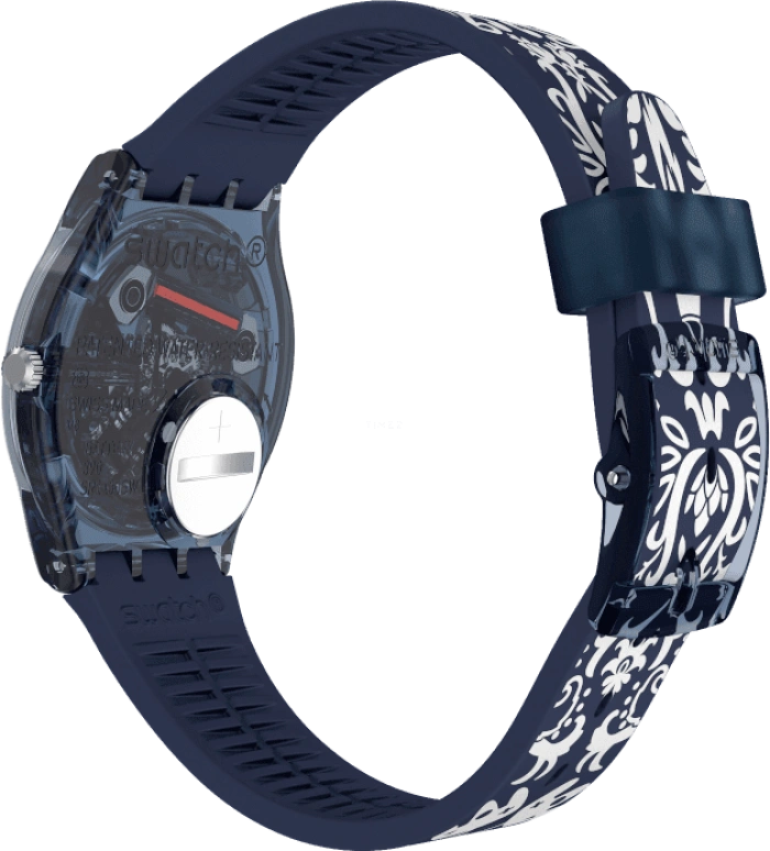 Swatch,Originals 34mm,34mm,Plastic,Blue,GN413