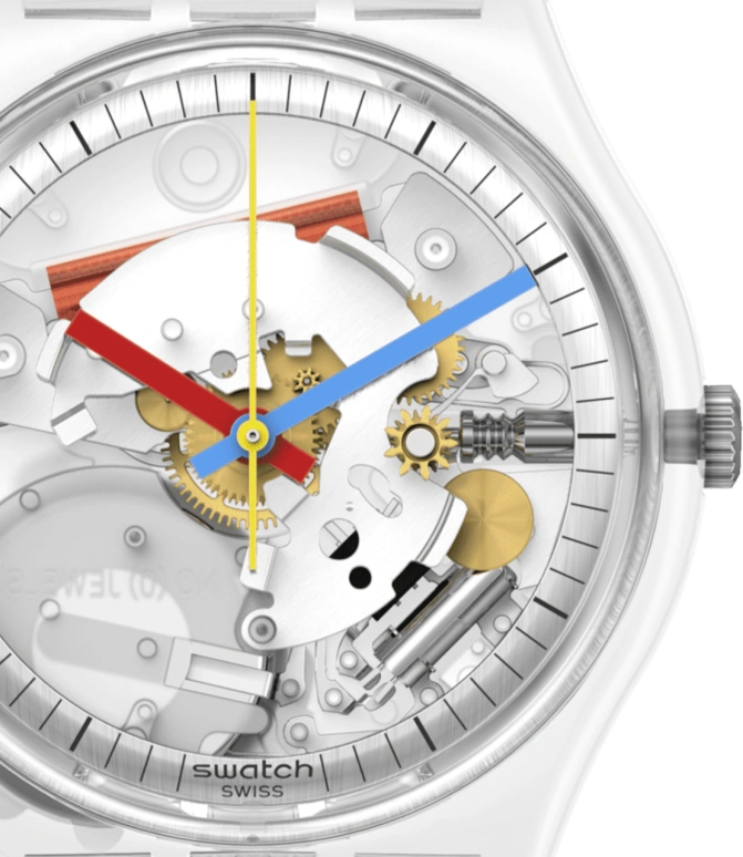 Swatch,CLEAR 34mm,34mm,Bioceramic,SO28K100