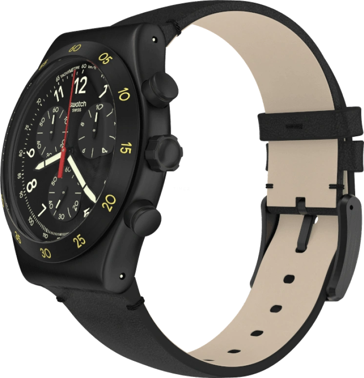 Swatch,IRONY 43x49mm,43x49mm,Black,YVB410