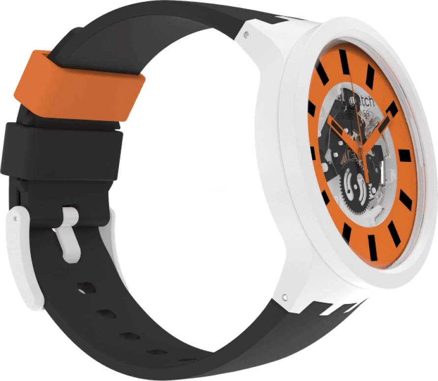 Swatch,THE BOLD 47mm,47mm,Bioceramic,Ceramic,Orange,SB03M104