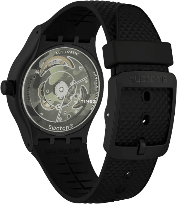 Swatch,Originals 42mm,42mm,Plastic,White,Automatic,Day,Sapphire,Crystal Glass,SUTB407