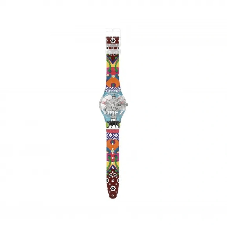 Swatch,Other 41mm,41mm,Plastic,Transparent,Quartz,Sapphire,Crystal Glass,Round,SUOK137,SUOK137-031