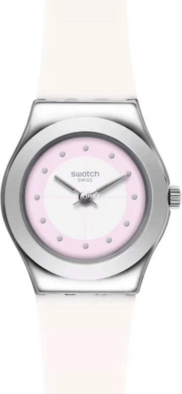 Swatch,IRONY 25mm,25mm,Stainless Steel,White,Quartz,Round,Silver,YSS316