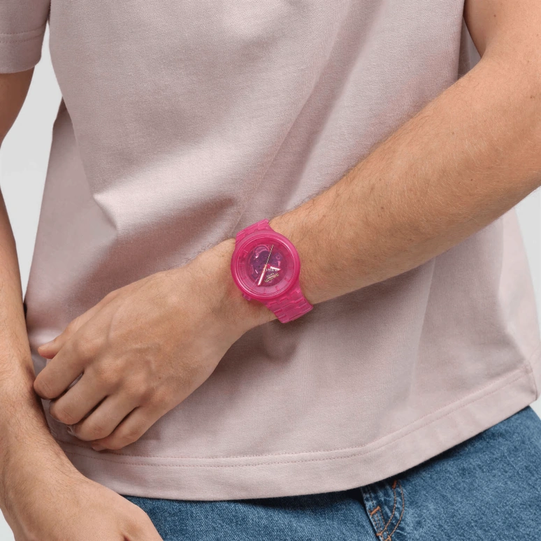Swatch,THE BOLD 47mm,47mm,Bio-sourced,Purple,Quartz,Sapphire,Crystal Glass,SB05P102