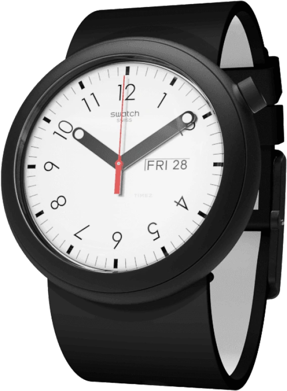 Swatch,Originals 45mm,45mm,Plastic,White,PNB700