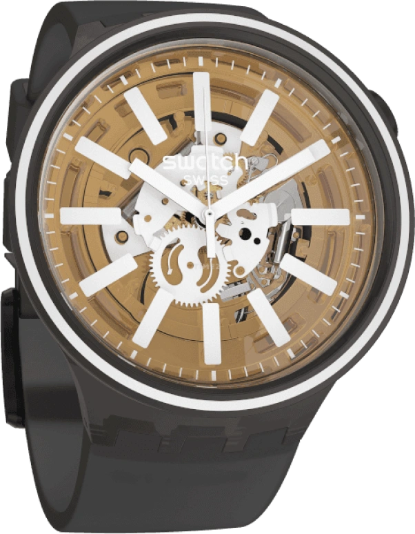 Swatch,THE BOLD 47mm,47mm,Plastic,Yellow,SO27B114