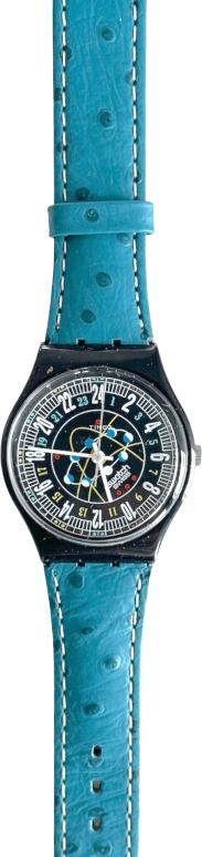 Swatch,Other 34mm,34mm,Plastic,Black,Quartz,Sapphire,Crystal Glass,Tonneau,GB152