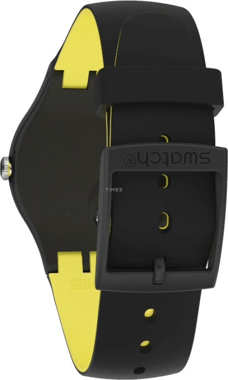 Swatch,Originals 41mm,41mm,Black,Sapphire,Crystal Glass,Open,SUOB184