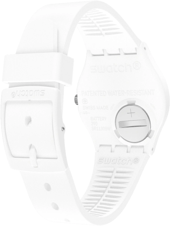 Swatch,Originals 39.20mm,39.20mm,Plastic,White,Sapphire,Crystal Glass,GW716