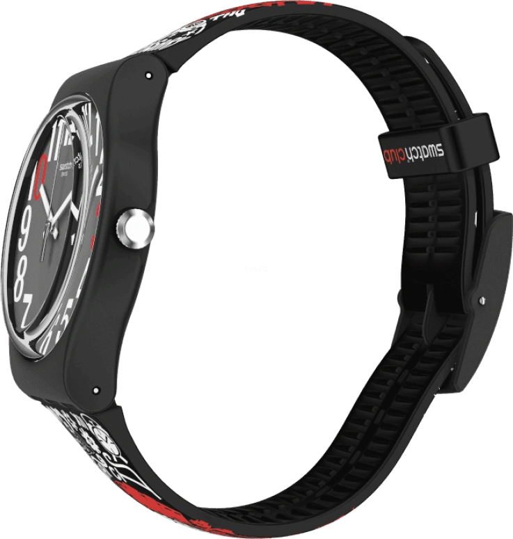 Swatch,Originals 41mm,41mm,Plastic,Black,SUOZ322
