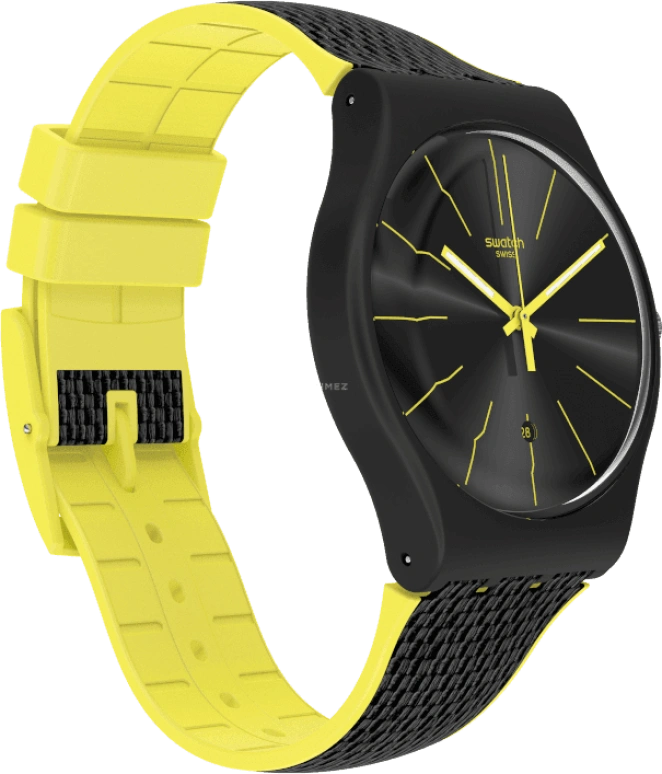 Swatch,Originals 41mm,41mm,Plastic,Black,SUOB406