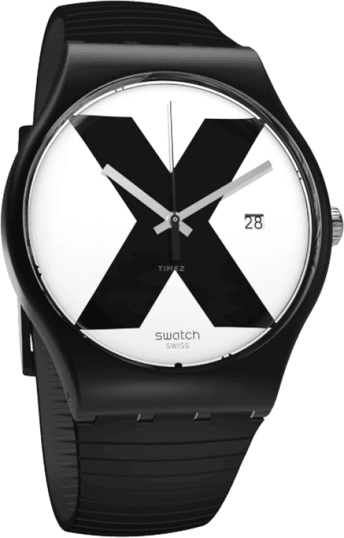 Swatch,Originals 41x47.40mm,41x47.40mm,Plastic,Black,Quartz,Sapphire,Crystal Glass,Round,SUOB402