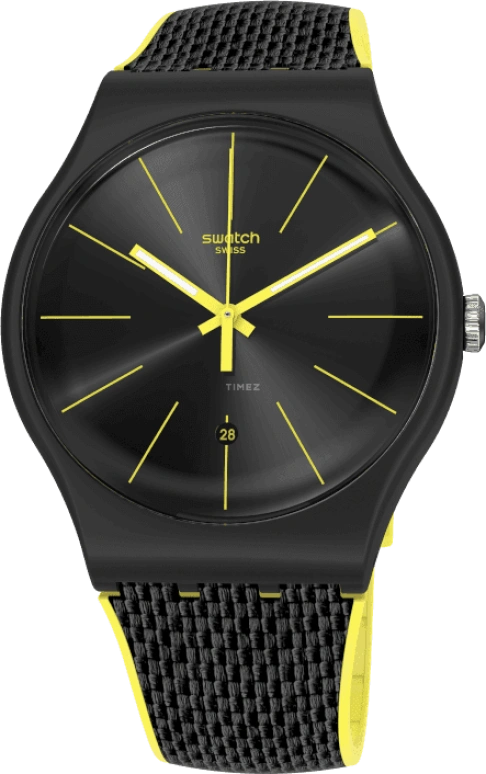 Swatch,Originals 41mm,41mm,Plastic,Black,SUOB406