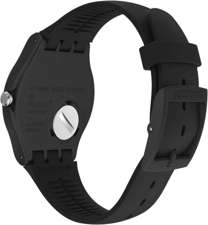 Swatch,Originals 41mm,41mm,Plastic,Black,Sapphire,Crystal Glass,Closed,SUOB732