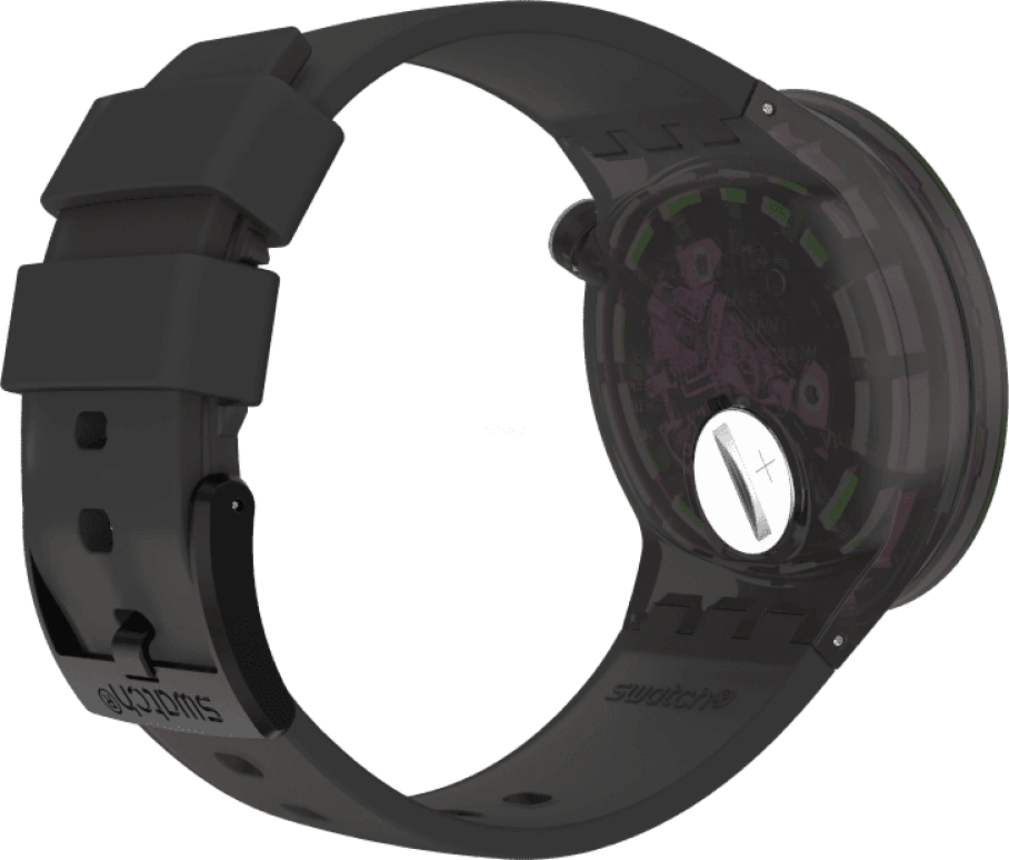 Swatch,THE BOLD 47mm,47mm,Plastic,Purple,SO27B113