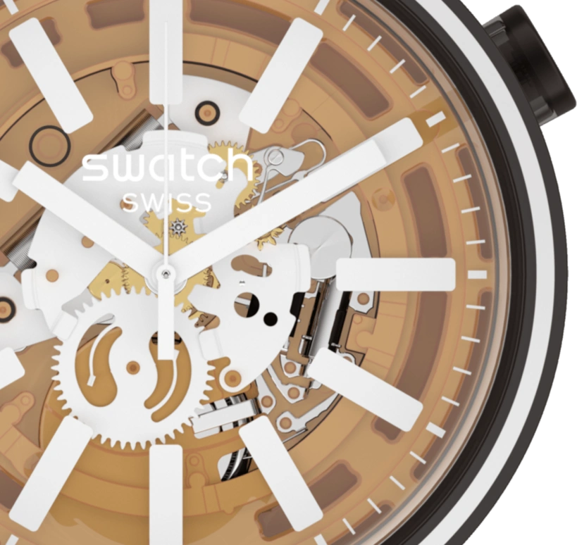 Swatch,THE BOLD 47mm,47mm,Plastic,Yellow,SO27B114
