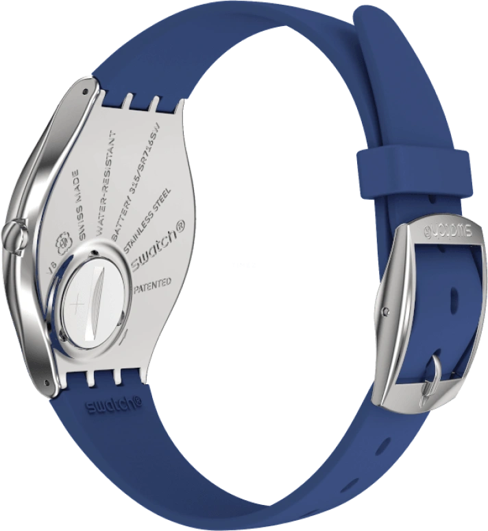 Swatch,SKIN 38mm,38mm,Blue,Sapphire,Crystal Glass,SYXS132