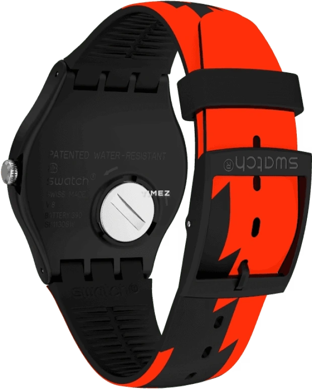 Swatch,I love your folk 41mm,41mm,Plastic,Black,Quartz,Tonneau,SUOB167