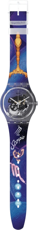 Swatch,Originals 41mm,41mm,Plastic,Transparent,Quartz,Sapphire,Crystal Glass,Round,SUOK136,SUOK136-049