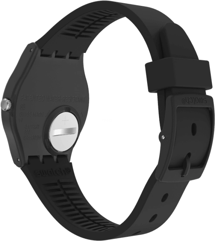Swatch,Originals 34mm,34mm,Plastic,Black,Closed,GB330
