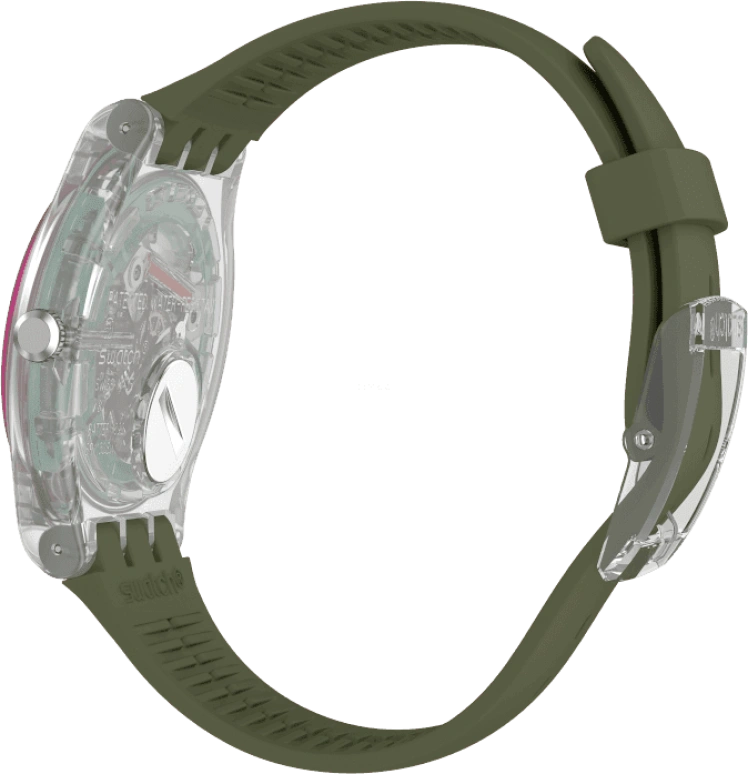 Swatch,Originals 41mm,41mm,Plastic,Pink,Quartz,Sapphire,Crystal Glass,Round,SUOK714