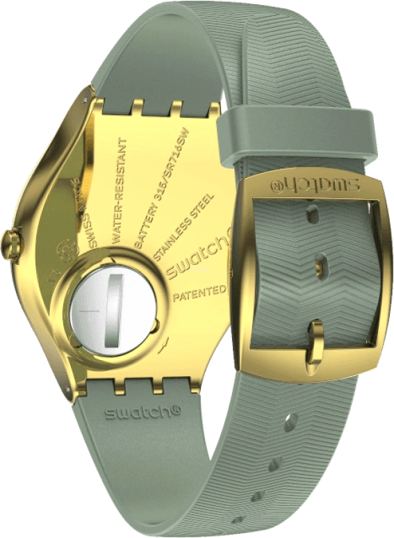 Swatch,SKIN 38mm,38mm,Gold,Closed,SYXG113