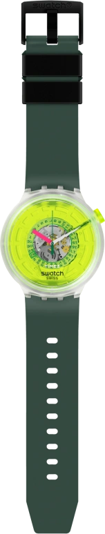 Swatch,NEON 47mm,47mm,Bio-sourced,Yellow,Quartz,Day,Sapphire,SB05K400