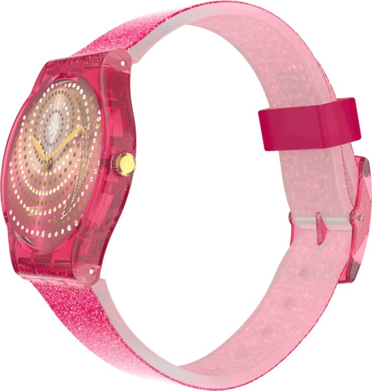 Swatch,Originals 34mm,34mm,Plastic,Pink,Sapphire,Crystal Glass,GP169