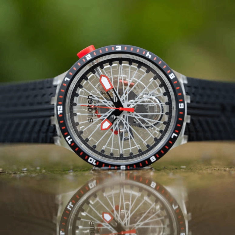 Swatch,THE BOLD 47mm,47mm,Bio-sourced,Transparent,Quartz,Round,Black,SB05K103