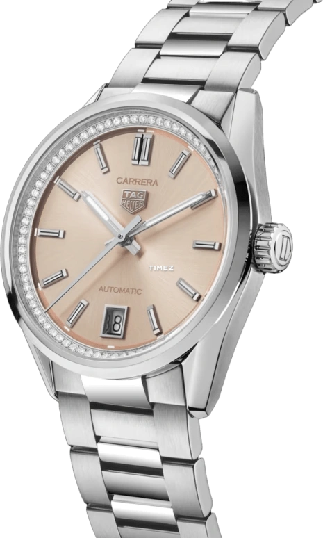 TAG Heuer,Carrera 36mm,36mm,Stainless Steel,Pink Red,Automatic,Day,46hours,WBN231A,WBN231A.BA0001