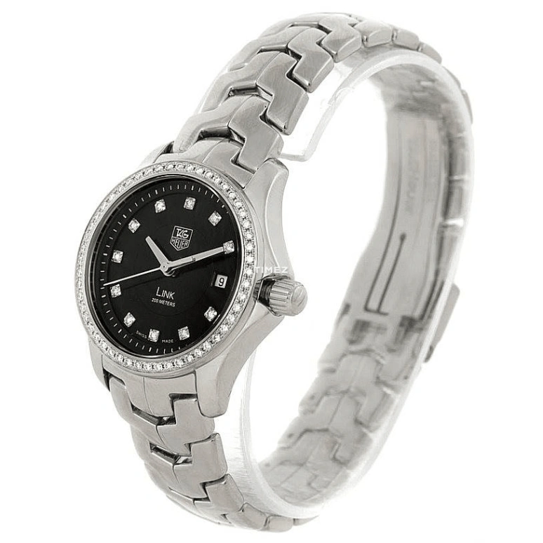 TAG Heuer,Link 27mm,27mm,Stainless Steel,Black,Quartz,Day,Sapphire,WJF131A,WJF131A.BA0572