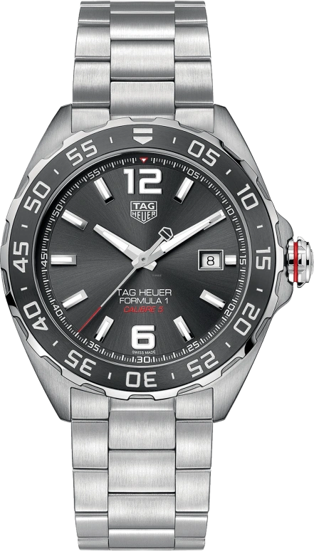 TAG Heuer,Formula 1 43mm,43mm,Stainless Steel,Grey,Automatic,Chronograph,Date,WAZ2011,WAZ2011.BA0842