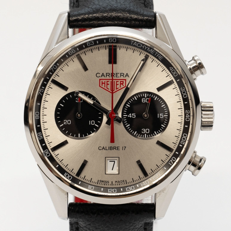TAG Heuer,Carrera 41mm,41mm,Stainless Steel,Silver,Automatic,Chronograph,Day,CV211E,CV211E.FC6310