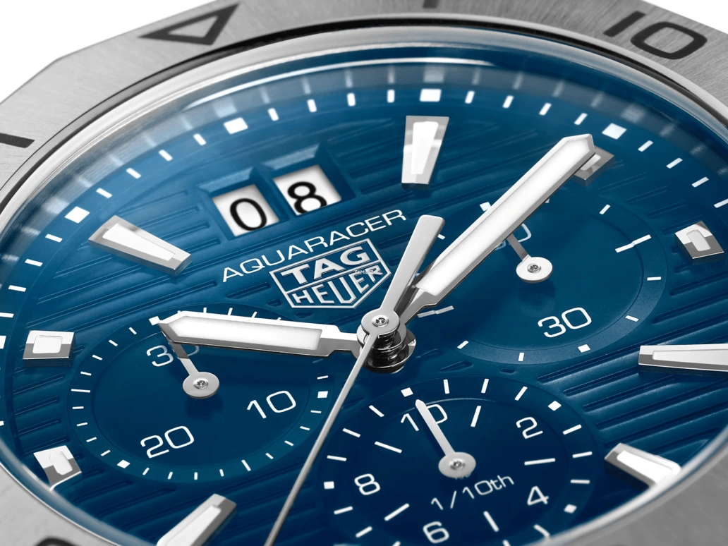 TAG Heuer,Aquaracer 40mm,40mm,Stainless Steel,Blue,Quartz,Chronograph,Day,CBP1113,CBP1113.BA0627