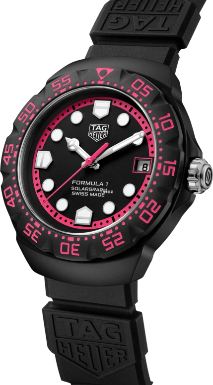 TAG Heuer,Formula 1 38mm,38mm,Stainless Steel,Black,Quartz,Day,Solar Charging,WBY111D,WBY111D.FT8084