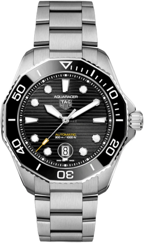 TAG Heuer,Aquaracer 43mm,43mm,Ceramic,Stainless Steel,Black,Automatic,Chronograph,Date,WBP201A,WBP201A.BA0632
