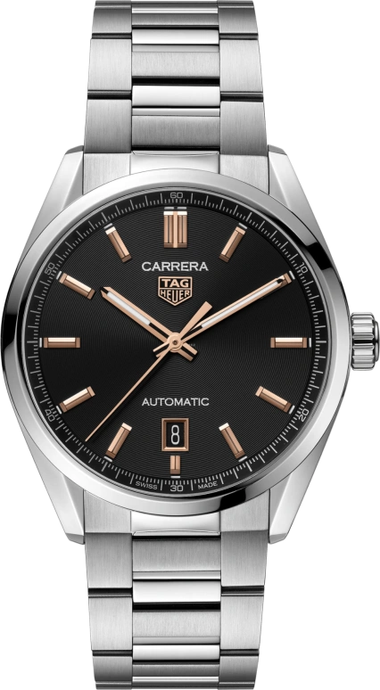 TAG Heuer,Carrera 39mm,39mm,Stainless Steel,Black,Automatic,Chronograph,Date,WBN2113,WBN2113.BA0639