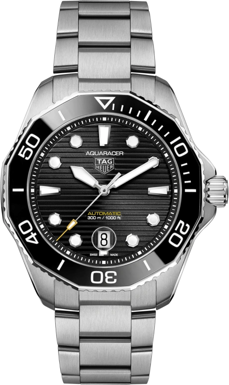 TAG Heuer,Aquaracer 43mm,43mm,Ceramic,Stainless Steel,Black,Automatic,Chronograph,Date,WBP201A,WBP201A.BA0632