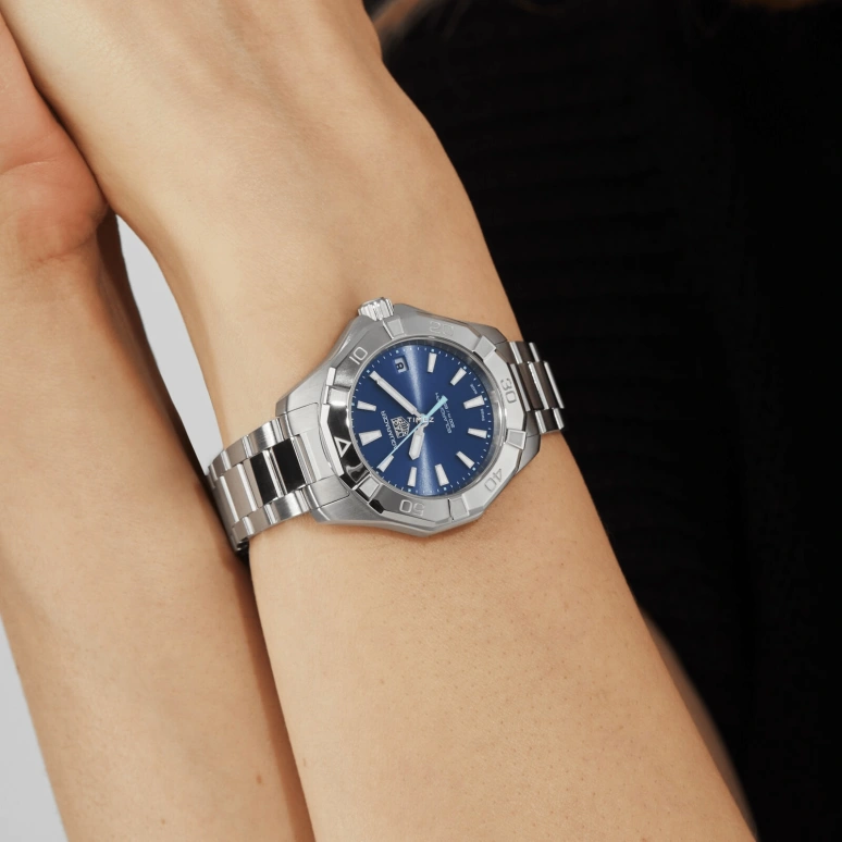 TAG Heuer,Aquaracer 34mm,34mm,Stainless Steel,Blue,Quartz,Day,In-house Caliber,WBP1311,WBP1311.BA0005