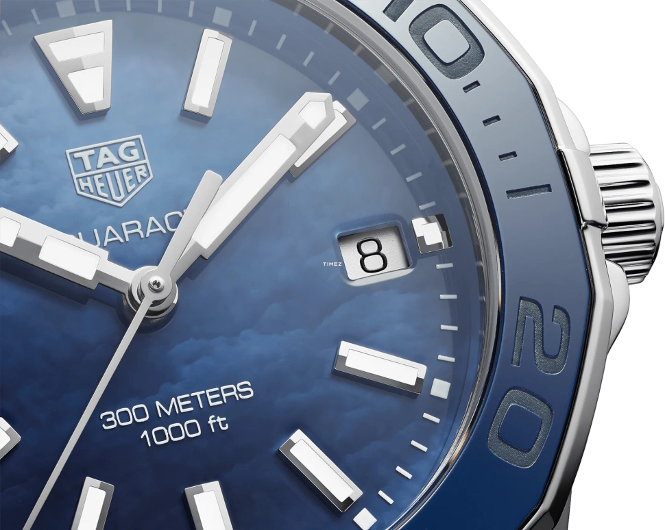 TAG Heuer,Aquaracer 35mm,35mm,Stainless Steel,Blue,Quartz,Day,Sapphire,WAY131S,WAY131S.BA0748